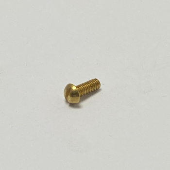 6BA X 1 BRASS SLOT ROUND HEAD SCREW