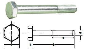 M8 X 35 STEEL HEXAGON BOLT 8.8 GRADE ZINC M8 X 35 STEEL HEXAGON BOLT 8.8 GRADE ZINC