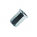 M6 FLAT HEAD FULL HEX STEEL OPEN RIVNUT ZINC