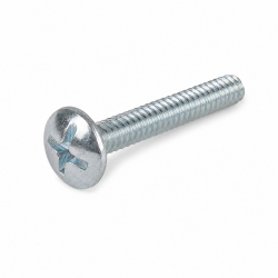 M6 x 90 Cross Slot Roofing Bolt Zinc Clear