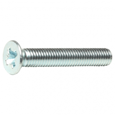 M8 X 55 STEEL POZI COUNTERSUNK ZINC DIN 965