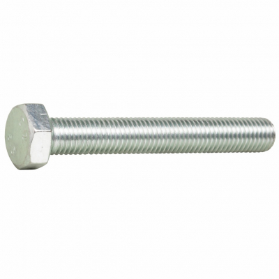 M5 X 10 STEEL 8.8 HEX SET DIN 933 ZINC CLEAR