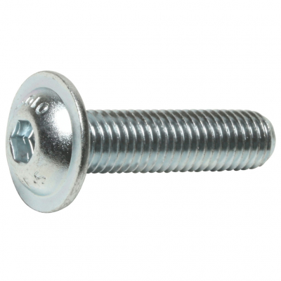 M10 X 25 Socket Button Flange 10.9 ISO 7380-2 Zinc Clear