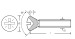 M4 X 30 STEEL SLOT RAISED COUNTERSUNK ZINC